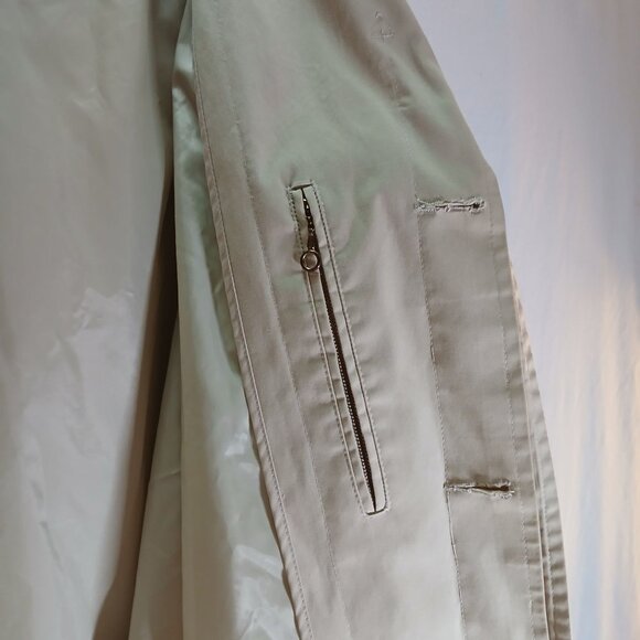 Misty Harbor Womens Trench Coat Medium Beige Button-Down Water-Resistant Classic - Picture 16 of 16